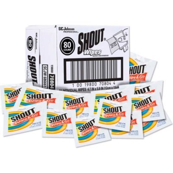 Sc Johnson Shout® Instant Stain Remover Wipes, 4.7" x 5.9", 80 Wipes 686661